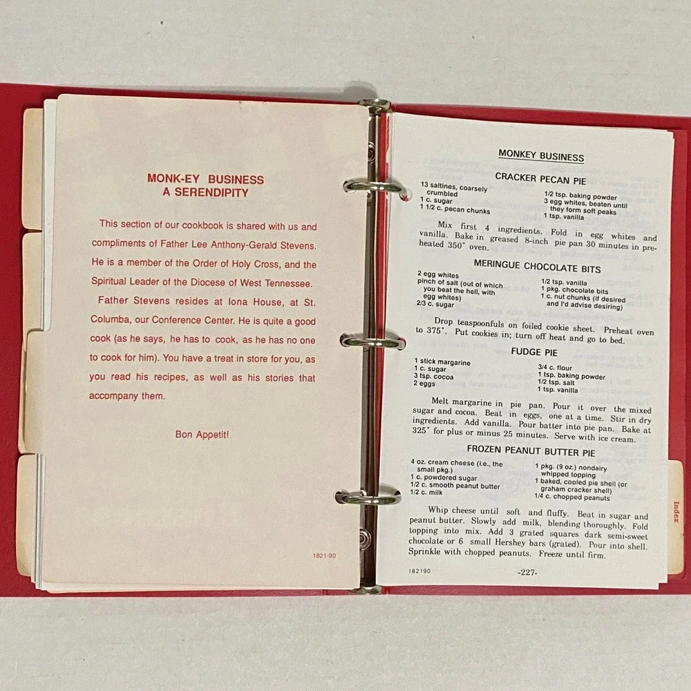 Vtg 90s The Book of Common Fare Grace St Luke's Memphis Church Cookbook Southern